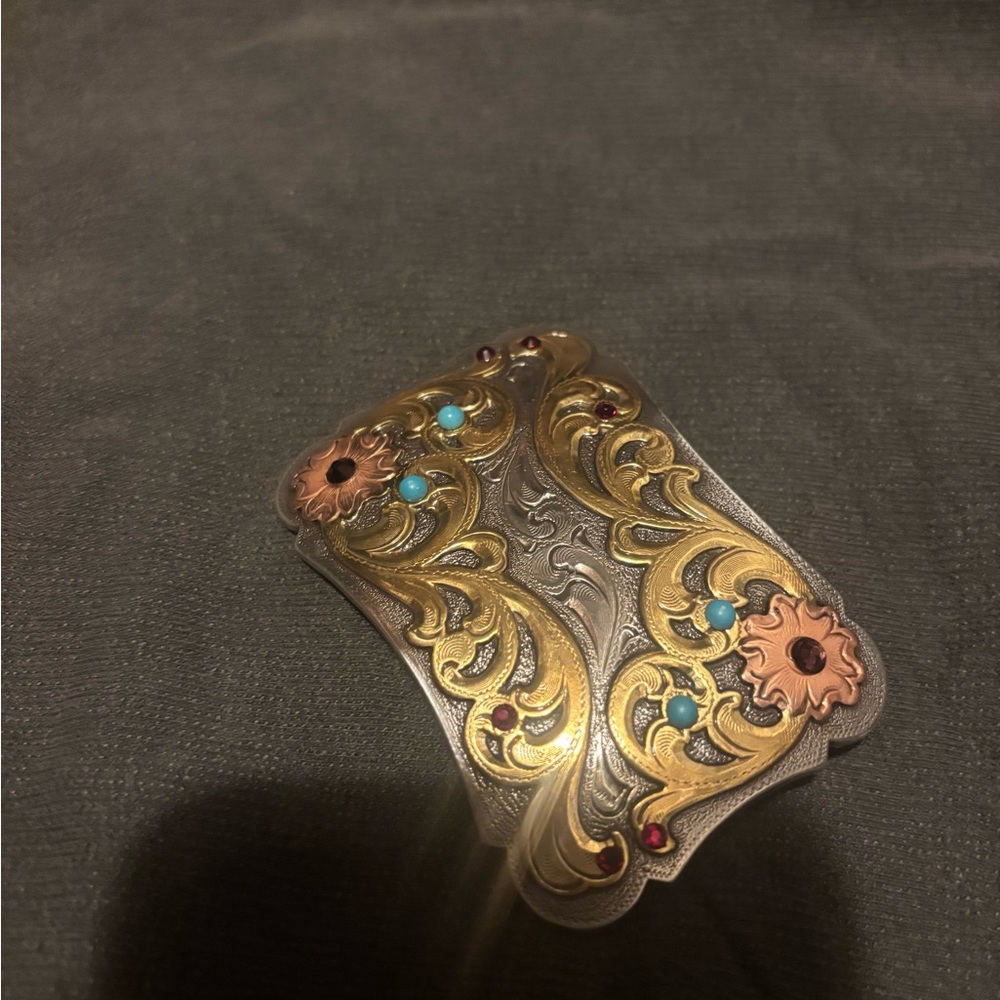 Nocona Gold and Silver Belt Buckle